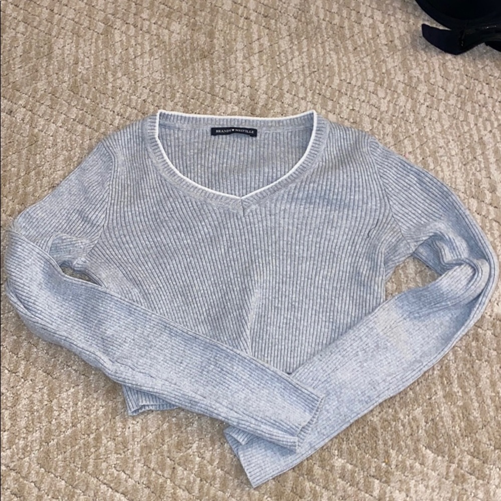 Gray cropped sweater